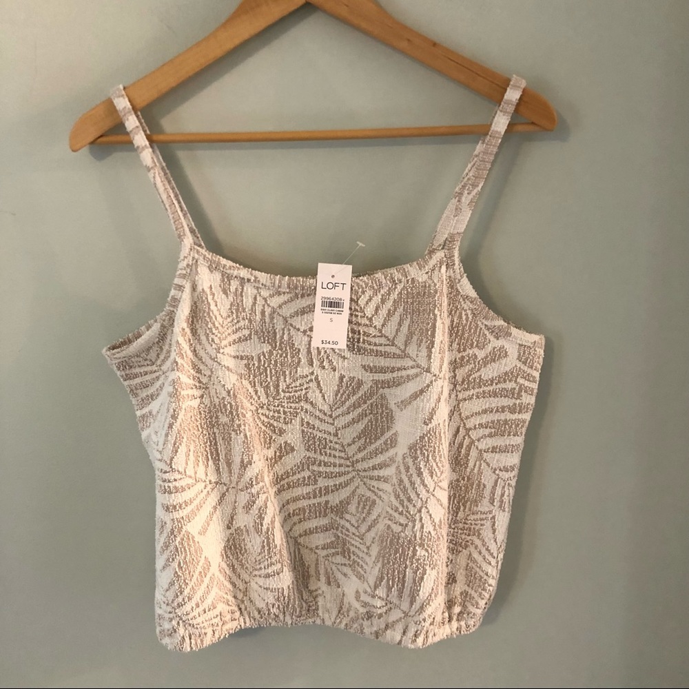 LOFT Leaf Print Bubble Style Cami